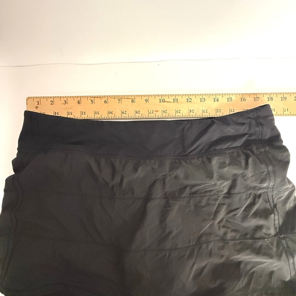 Lululemon Black Pleated tennis Athletic Skirt with Shorts Size 12 athleisure - Picture 3 of 7
